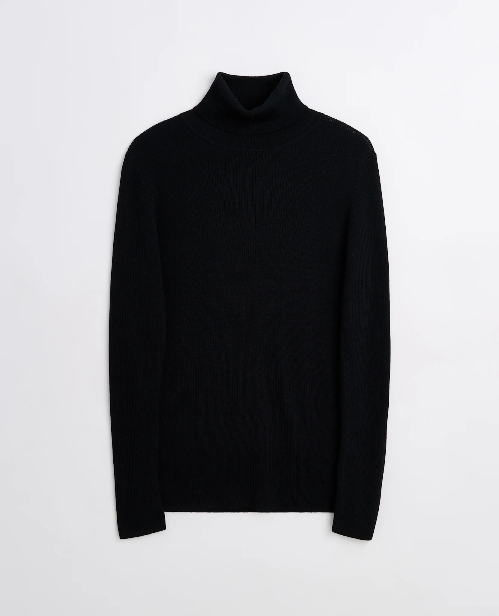 MERINO RIB TURTLE NECK